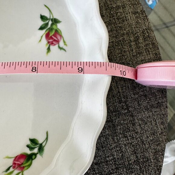 Christineholm 9 1/2" Porcelain Rose Pattern Quiche/Pie Baking Dish - Picture 7 of 7